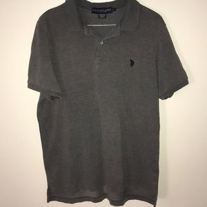 Gray US Polo Collar Shirt